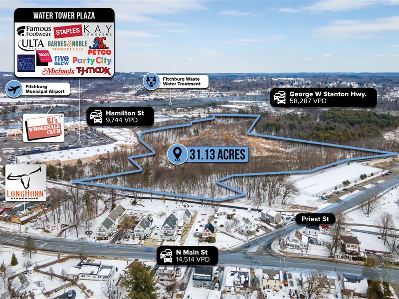 31 Ac Parcel by Power Retail Center : Leominster : Worcester County : Massachusetts